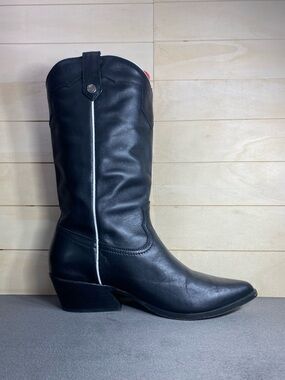 Dante Black Leather Cowboy Boots Women's Size 9 B Shoes Western